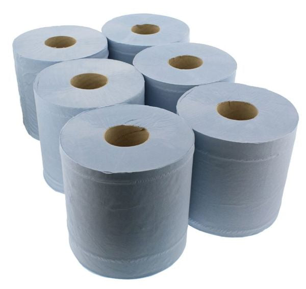 Blue Paper Roll 2 Ply Heavy Duty (6 rolls)